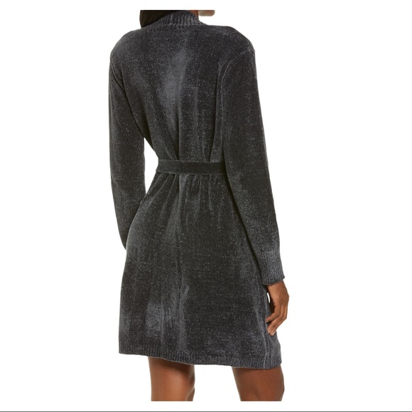 Natori Tranquility Chenille Short Robe in Gray - Picture 9 of 9
